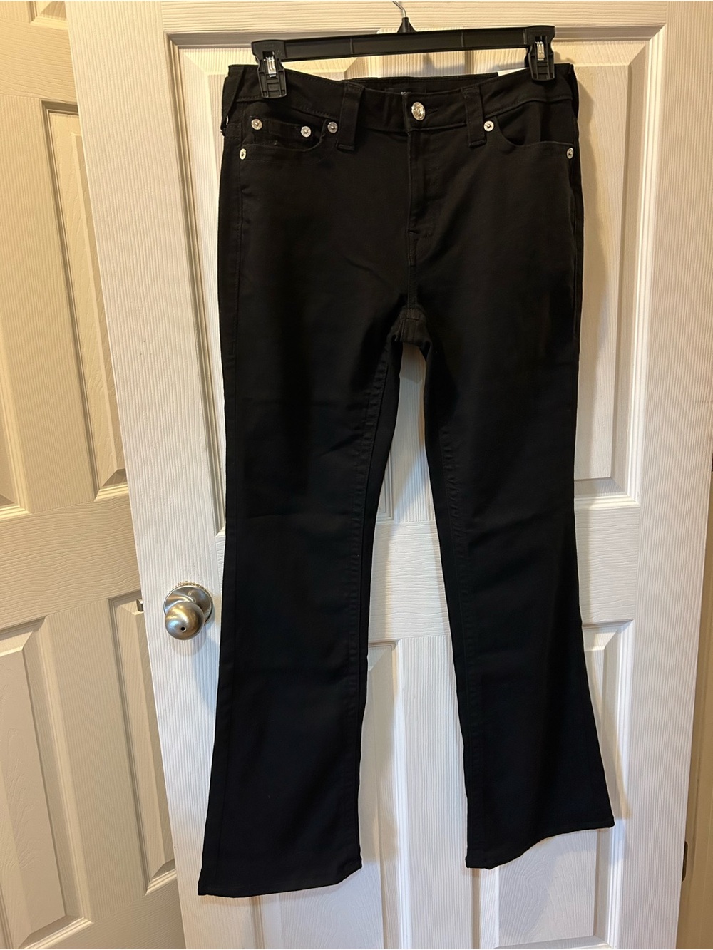 BECCA True Religion W31 SZ 31 Women’s Black Mid-Rise Bootcut Jeans Originals NWT